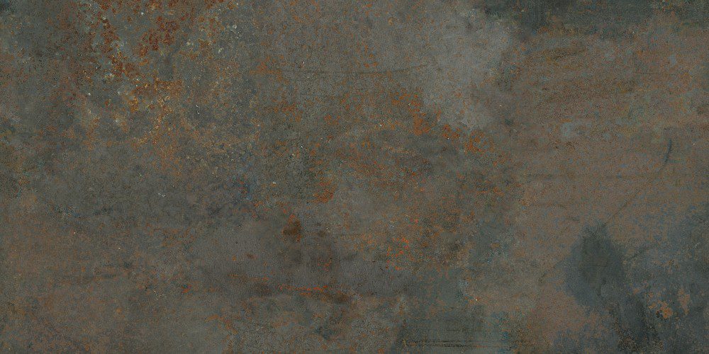 Roostes metalli efektiga portselanplaat Dune Diurne Oxide, 60x120 cm, 10 mm, roostepruun