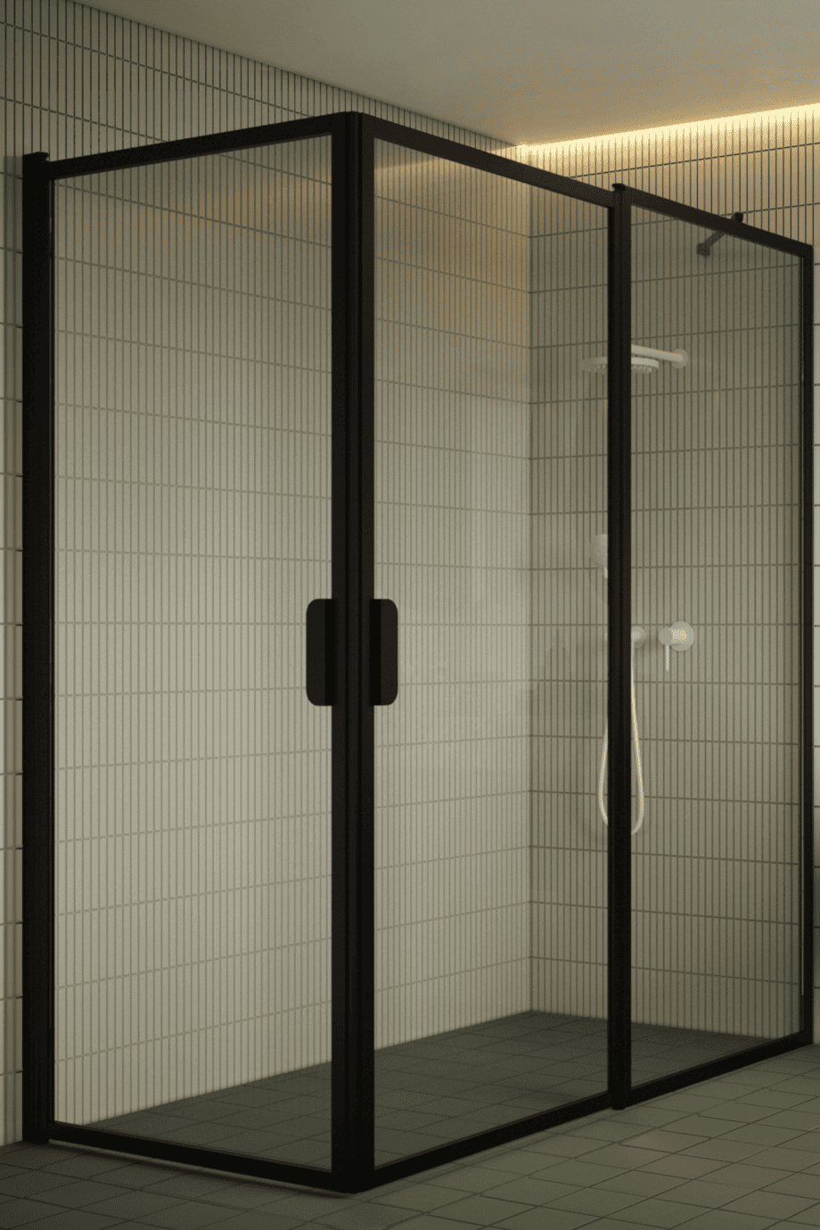 Душевой уголок Hietakari Bläk 758 New York, чёрный профиль, матовое стекло сатин Душевой уголок Hietakari Bläk 758 New York, чёрный профиль, матовое стекло сатин