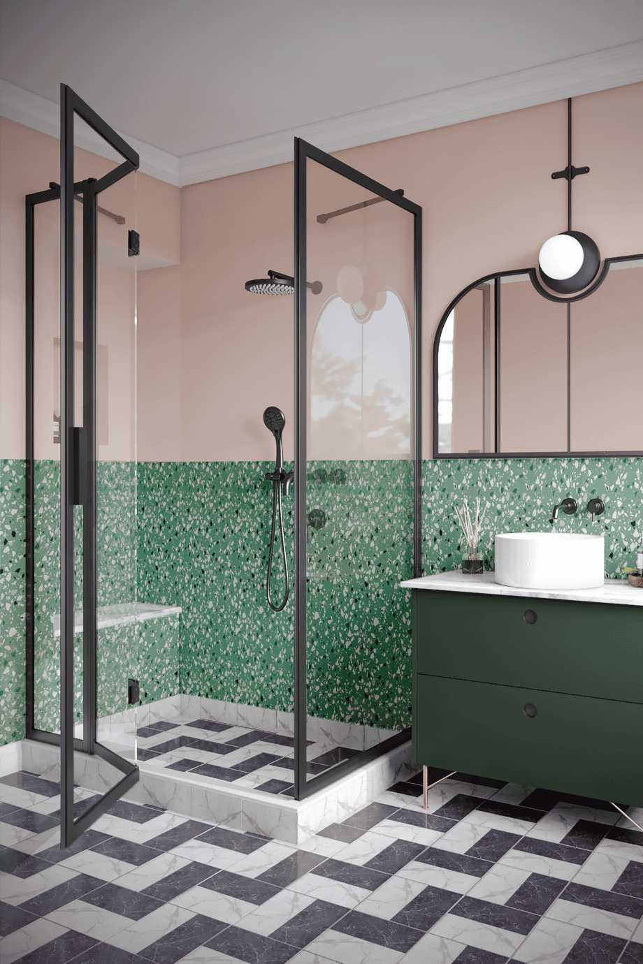 Душевой уголок Hietakari Bläk 890 New York, профиль Mocha, матовое стекло сатин Душевой уголок Hietakari Bläk 890 New York, профиль Mocha, матовое стекло сатин