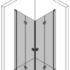 Душевой уголок Hietakari Forma 376 – 3D-чертёж Душевой уголок Hietakari Forma 376, складная дверь + складная дверь – 3