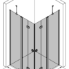 Душевой уголок Hietakari Forma 381 – 3D-чертёж Душевой уголок Hietakari Forma 381, складная дверь с неподвижной частью + складная дверь с неподвижной частью – 3