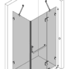 Душевой уголок Hietakari Vetro 526 – 3D-чертёж Душевой уголок Hietakari Vetro 526 – 3D-чертёж