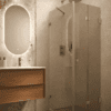 Душевой уголок Hietakari Vetro 541, латунная фурнитура, бронзовое тонированное стекло