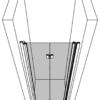 Складная душевая дверь с настенным магнитом Hietakari Infinia 234 – 3D-чертёж Складная душевая дверь с настенным магнитом Hietakari Infinia 234 – 3