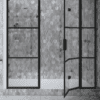 Душевая перегородка в нишу Hietakari Bläk 827 Tokyo, профиль Mocha, рифлёное стекло Reeded