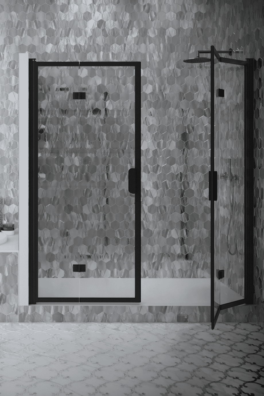 Душевая перегородка в нишу Hietakari Bläk 836 New York, профиль Sand, матовое стекло сатин Душевая перегородка в нишу Hietakari Bläk 836 New York, профиль Sand, матовое стекло сатин