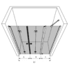 Душевая перегородка в нишу Hietakari Forma 327 – 3D-чертёж