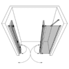 Душевая перегородка в нишу Hietakari Forma 327 – 3D-чертёж 2