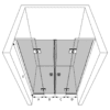 Душевая перегородка в нишу Hietakari Vetro 554 – 3D-чертёж
