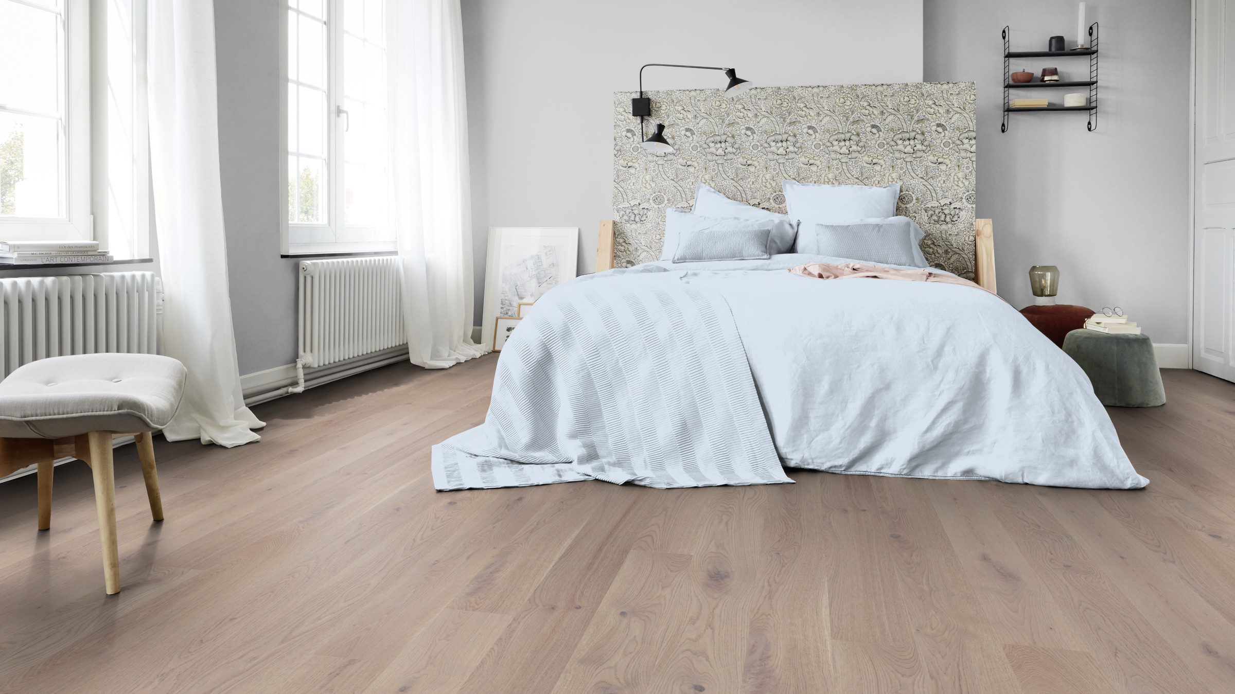 Tammeparkett Tarkett Grace Grey Chiffon Plank magamistoas