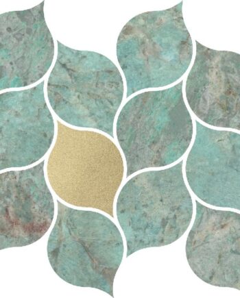 Керамическая мозаика Dune Amazonite Leaves, 27x24,5 см, 9 мм