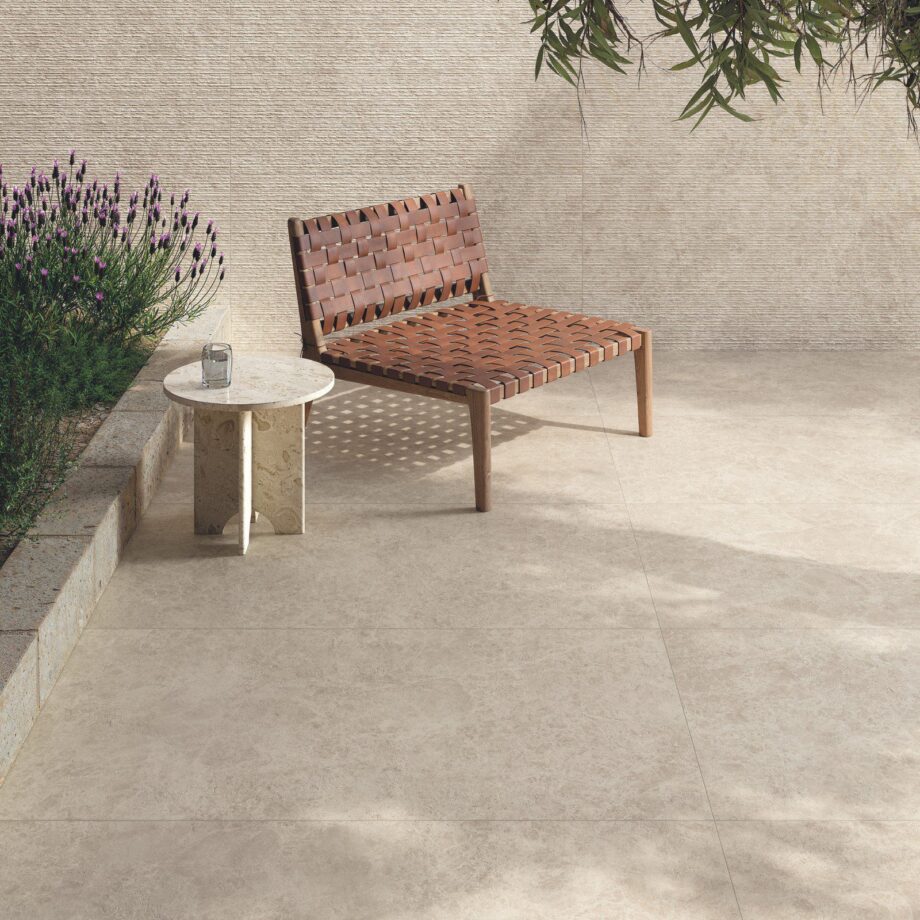 Декоративный керамический бордюр под камень ABK Era Groove Beige, 5x120 см, 8,5 мм, рельефная, матовая – 2