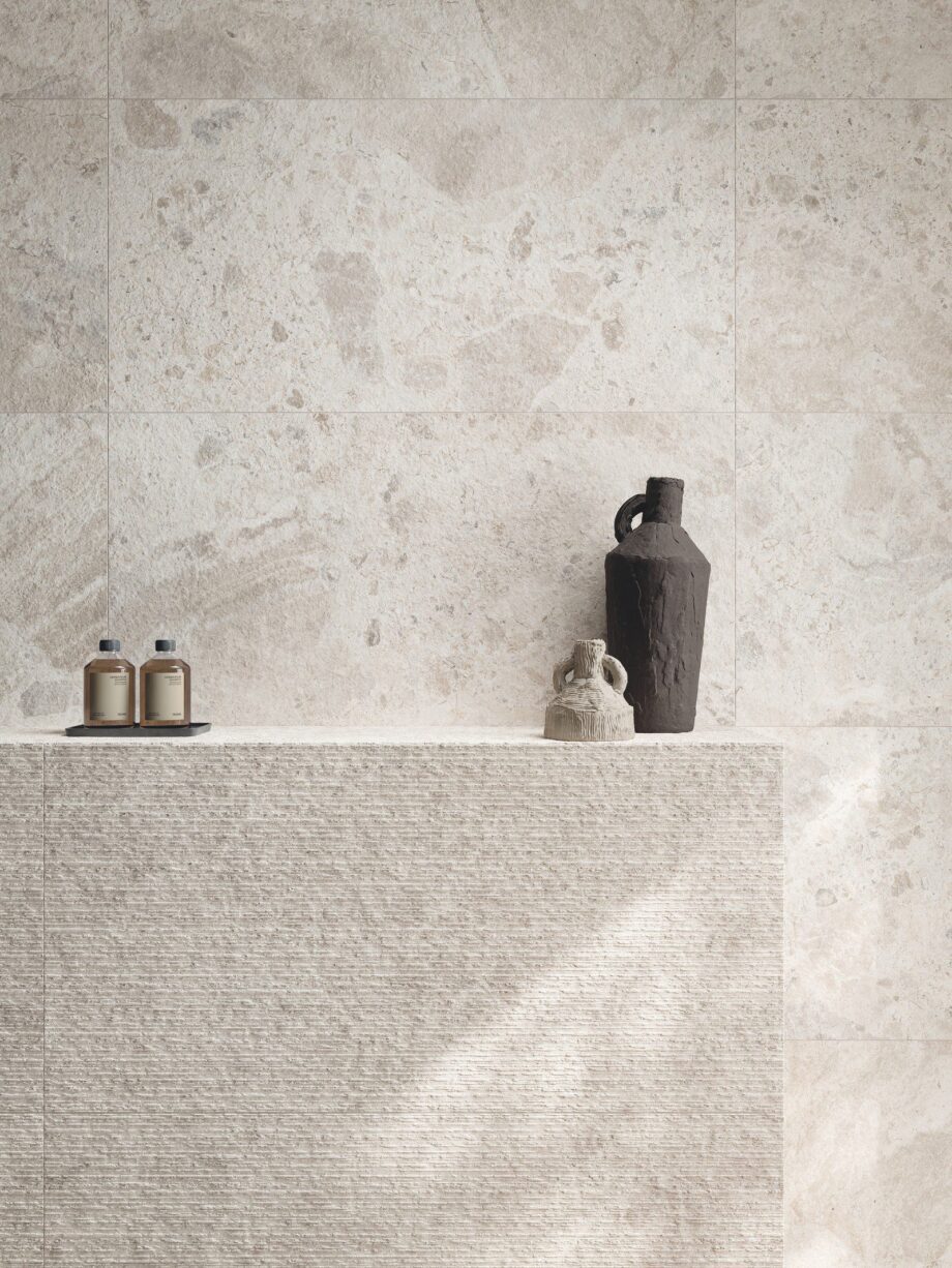 Декоративная керамическая плитка под камень ABK Era Groove Ivory, 60x120 см, 8,5 мм, рельефная, матовая – 2