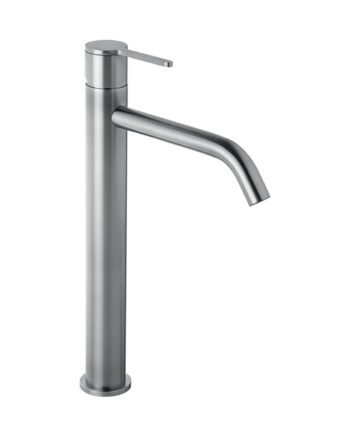 Высокий смеситель для раковины Emmevi Filoinox 85003BIGIN, click-clack