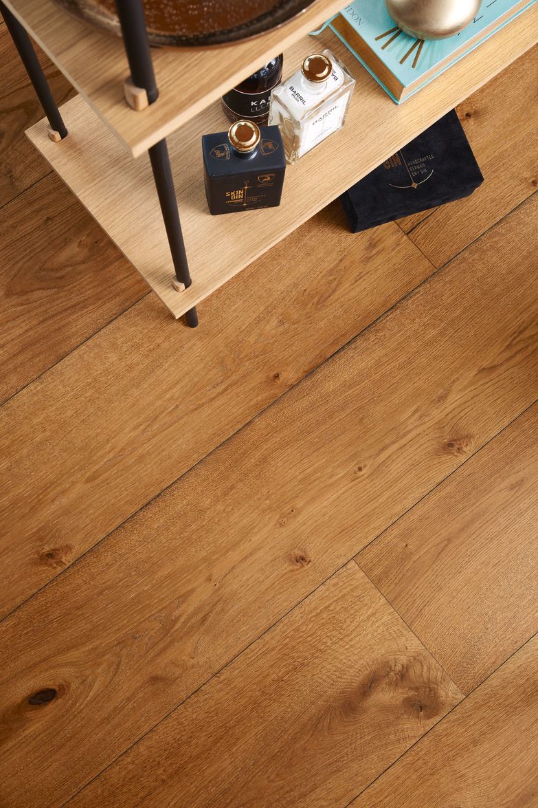 Дубовый паркет Meister, Lindura HD 400, Authentic chestnut brown oak 08911, 1 полоса, 2200 x 270 мм, брашированная, натуральное масло