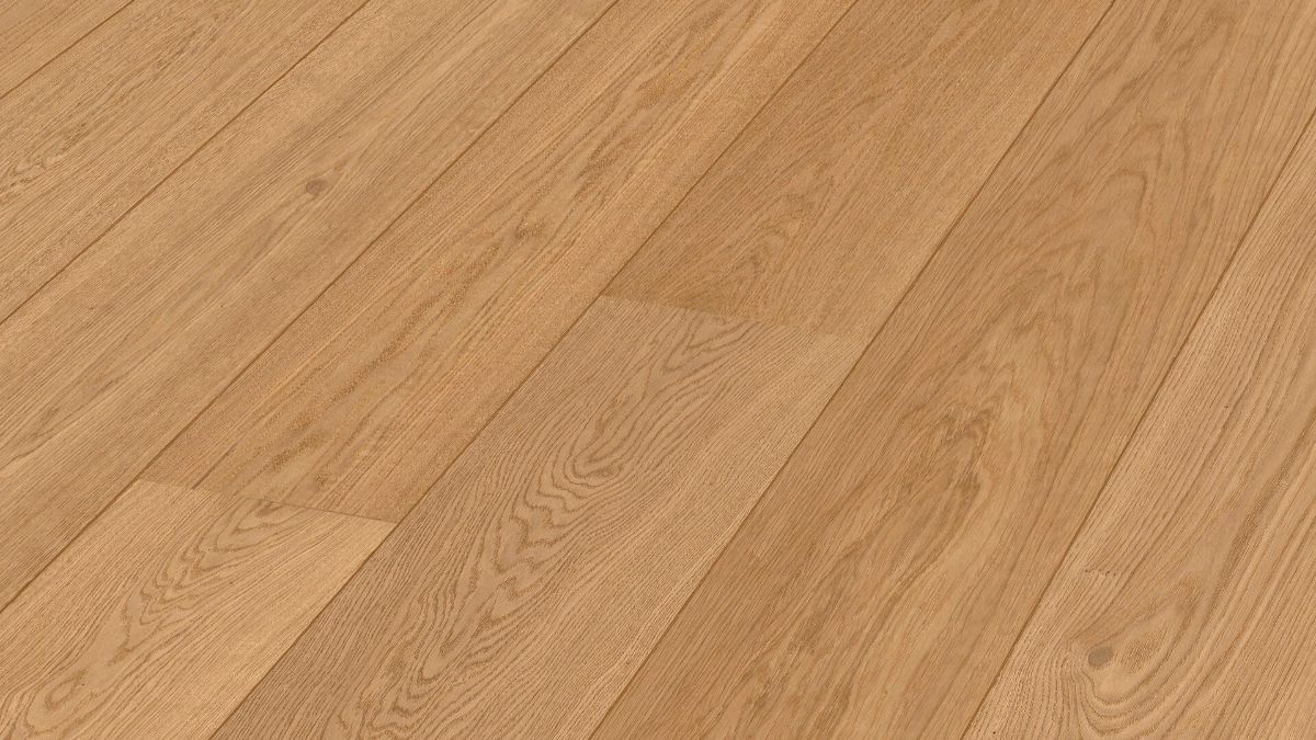 Дубовый паркет Meister, Lindura HD 400, Natural oak 08913, 1 полоса, 2600 x 320 мм, брашированная, ультраматовый лак