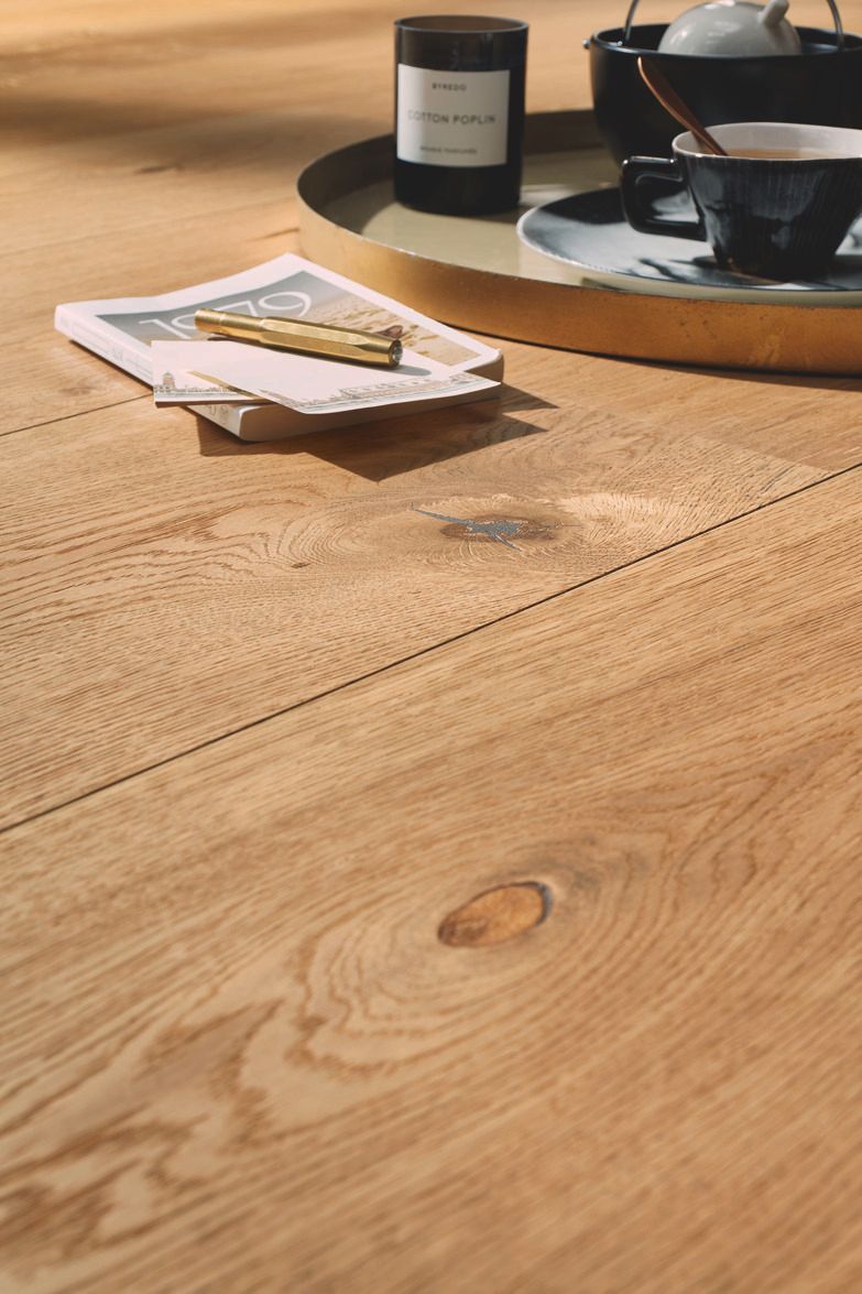 Дубовый паркет Meister, Lindura HD 400, Authentic oak 08915, 1 полоса, 2200 x 205 мм, брашированная, ультраматовый лак