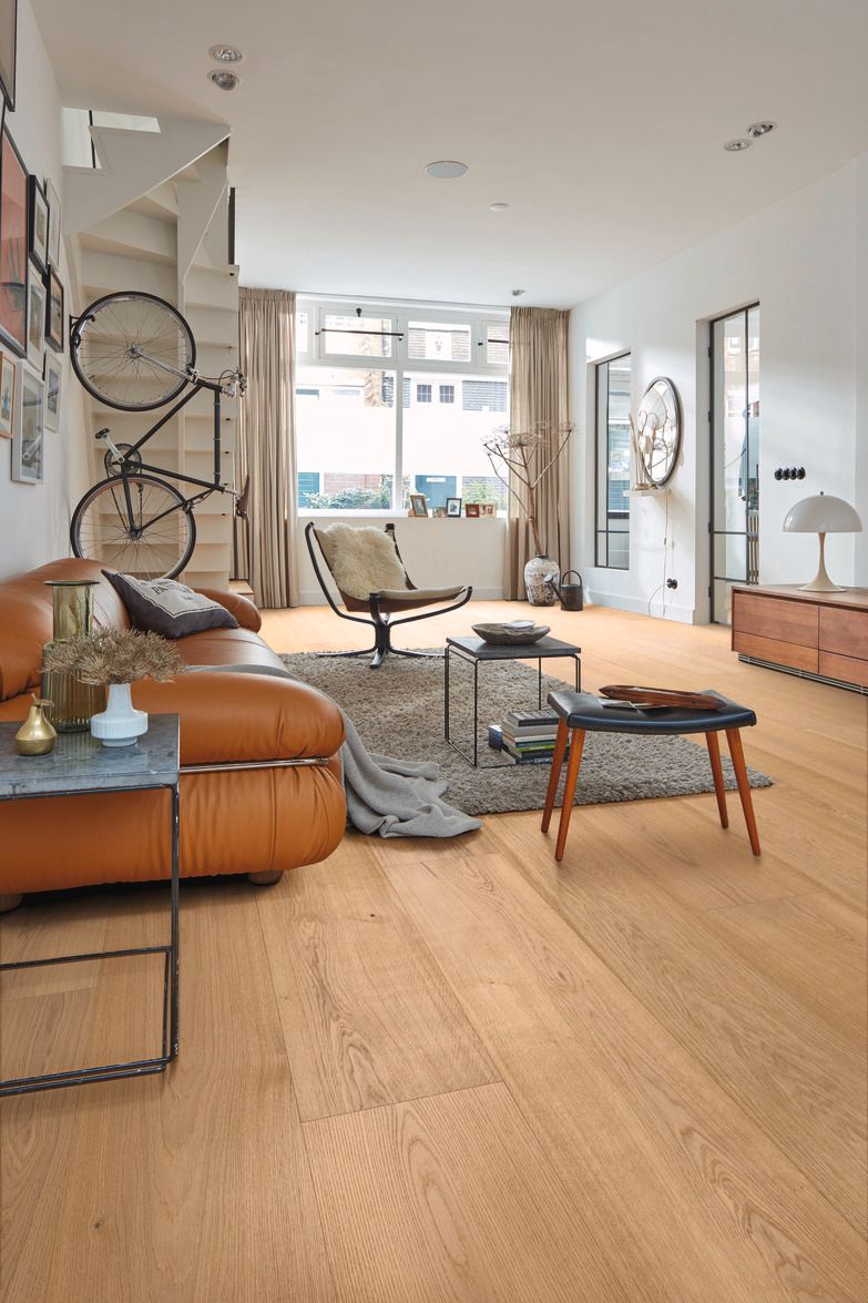 Дубовый паркет Meister, Lindura HD 400, Natural light oak 08918, 1 полоса, 2200 x 205 мм, брашированная, ультраматовый лак