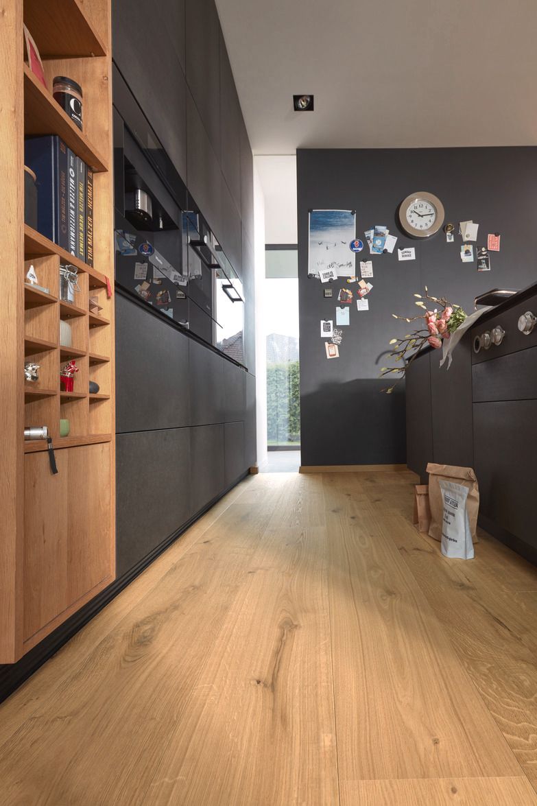 Дубовый паркет Meister, Lindura HD 400, Authentic pure oak 08921, 1 полоса, 2600 x 320 мм, брашированная, ультраматовый лак