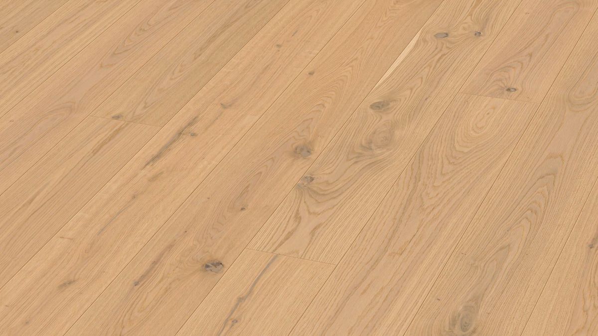 Дубовый паркет Meister, Longlife PD 400, Authentic lyed-look oak 09015, 1 полоса, 2200 x 180 мм, брашированная, ультраматовый лак
