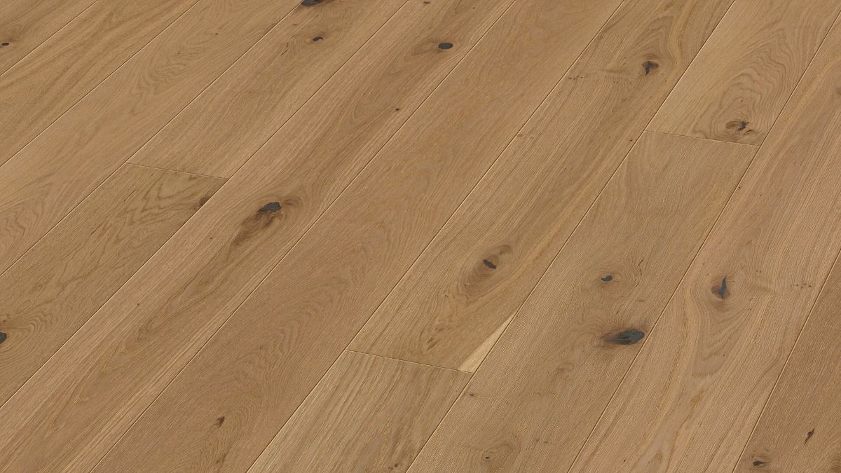 Дубовый паркет Meister, Longlife PD 400, Authentic greige oak 09019, 1 полоса, 2200 x 180 мм, брашированная, ультраматовый лак