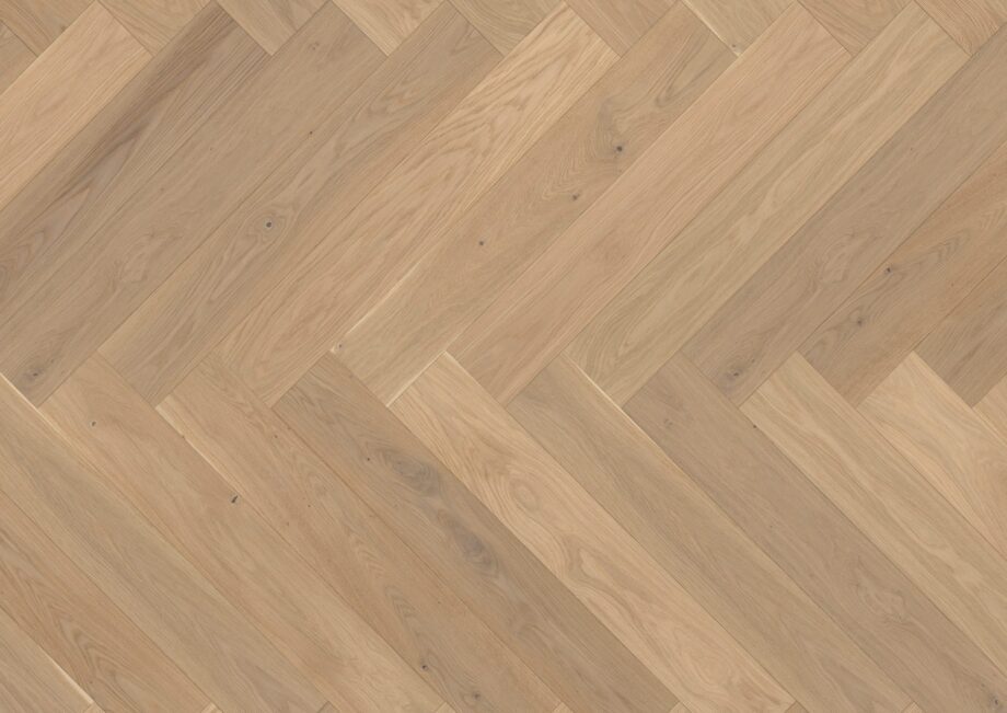 Паркет Дуб, ter Hürne, паркет елочкой, raw oak herringbone, брашированная, V-образная фаскa, особенно матовый лак
