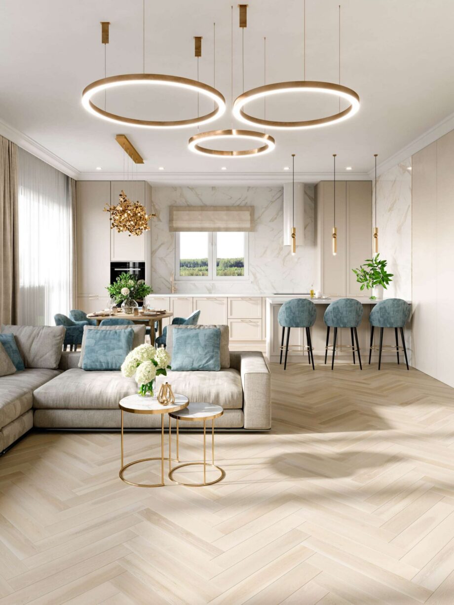 Паркет ёлочкой ясень Esta Elegant Frost Ivory Pores 600 мм экстраматовый лак – крупный план Паркет ёлочкой ясень Esta Elegant Frost Ivory Pores 600 мм экстраматовый лак – 2