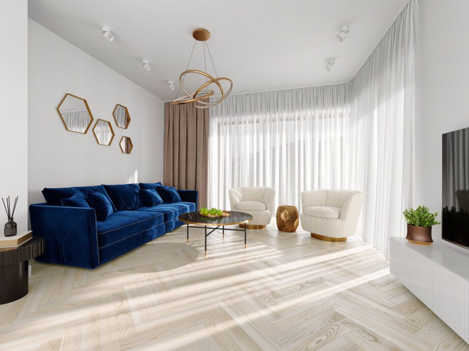 Паркет ёлочкой ясень Esta Elegant Nordic 600 мм экстраматовый лак – 3