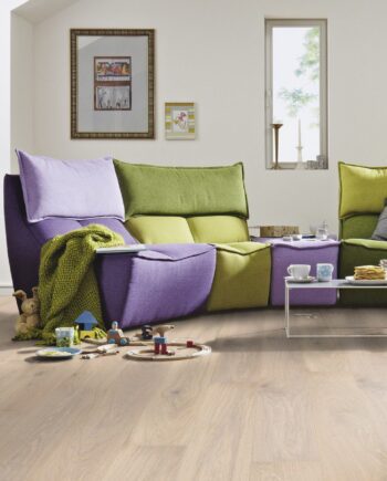 Паркетная доска дуб Limed off-white oak lively, 1 полоса, брашированная, матовый лак PD400