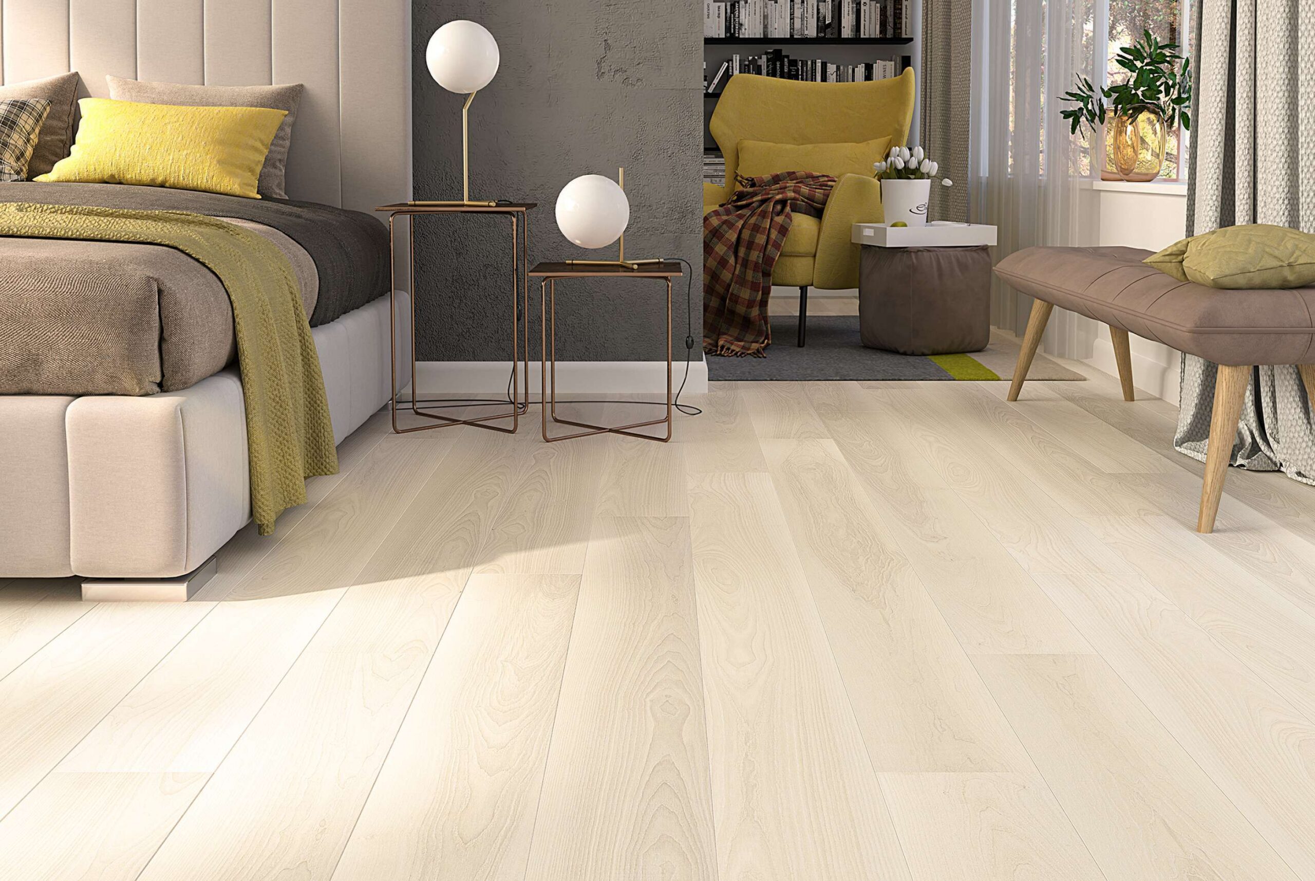 Паркетная доска ясень Esta Elegant Frost Ivory Pores 160 мм экстраматовый лак – 3