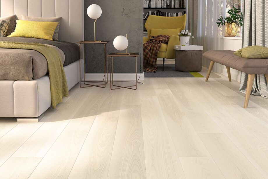 Паркетная доска ясень Esta Elegant Frost Ivory Pores 180 мм экстраматовый лак – в интерьере Паркетная доска ясень Esta Elegant Frost Ivory Pores 180 мм экстраматовый лак – 3