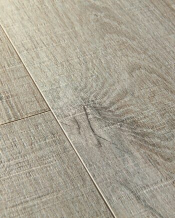 Плитка ПВХ Виниловая LVT QUICK STEP, Pulse Glue Plus, Дуб хлопковый темно-серый пилёный, фаска