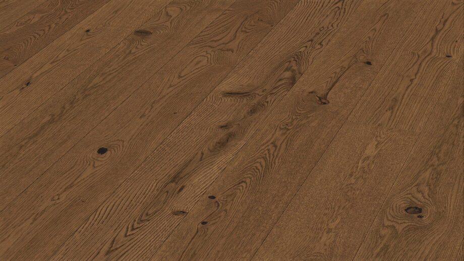 Половые доски Дуб Rustic 2-слойные, фаски, коричневое масло Половые доски Дуб Rustic 2-слойные, фаски, коричневое масло