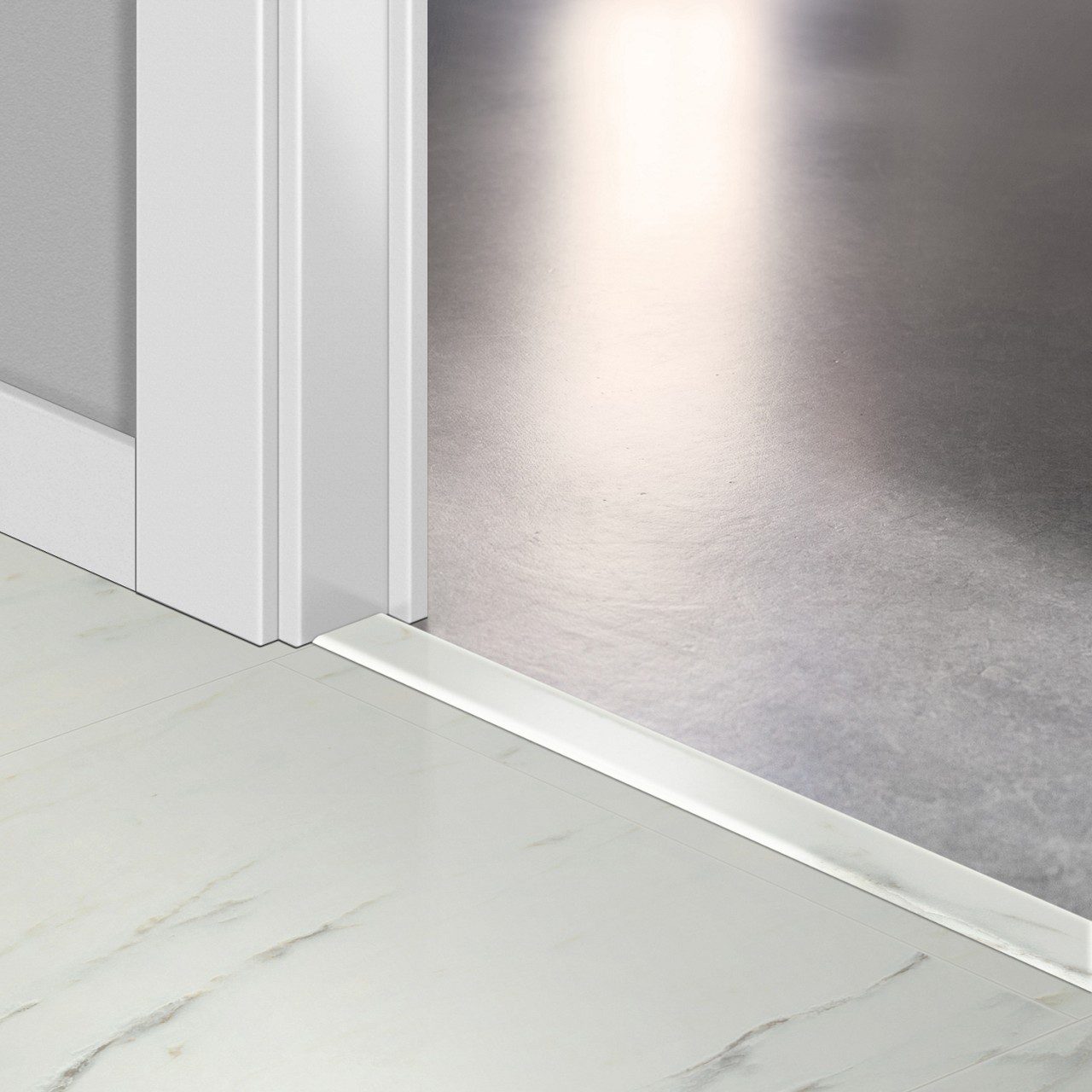 Профиль Incizo 5-в-1 Quick-Step Marble Carrara White для жёсткого LVT винила (Alpha), 8x45x2000 мм