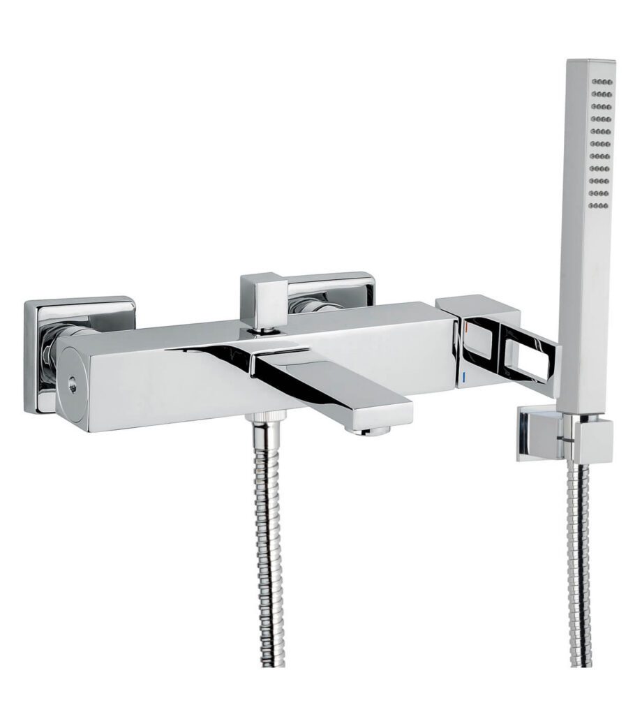 Смеситель для ванны Emmevi Gea 26001, хром, рычаг с отверстием, смеситель + душевой комплект Смеситель для ванны Emmevi Gea 26001 – 6