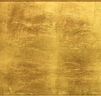 Стеклянная плитка, ламинированная металлической фольгой Dune Foglio d'Oro, 25x75 см, 9 мм, золотой