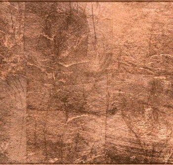 Стеклянная плитка, ламинированная металлической фольгой Dune Foglio di Rame, 25x75 см, 9 мм, медный