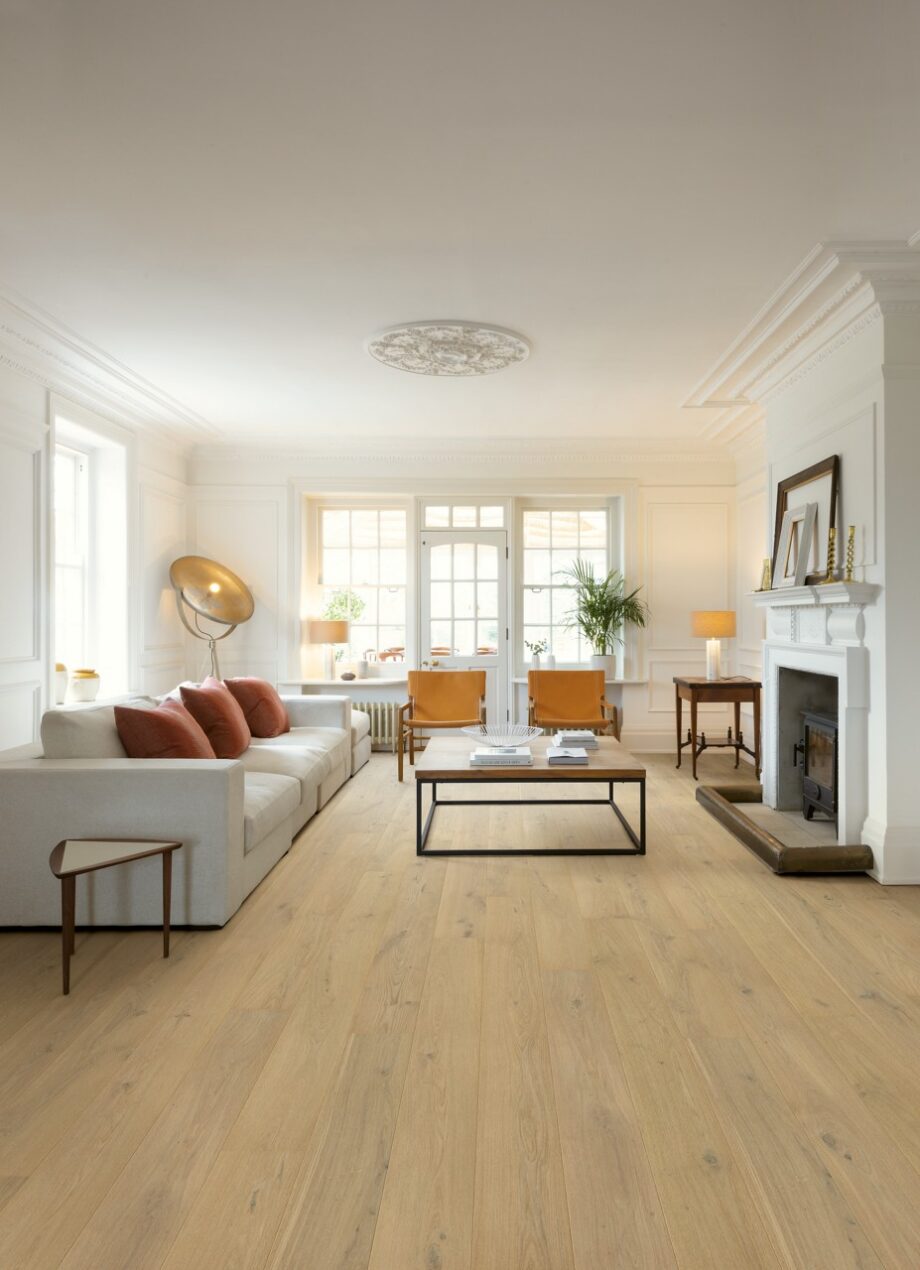 Tammeparkett Quick-Step Cascada Pearl White Oak eriti matt lakk, veekindel 190mm Tammeparkett Quick-Step Cascada Pearl White Oak eriti matt lakk, veekindel 190mm