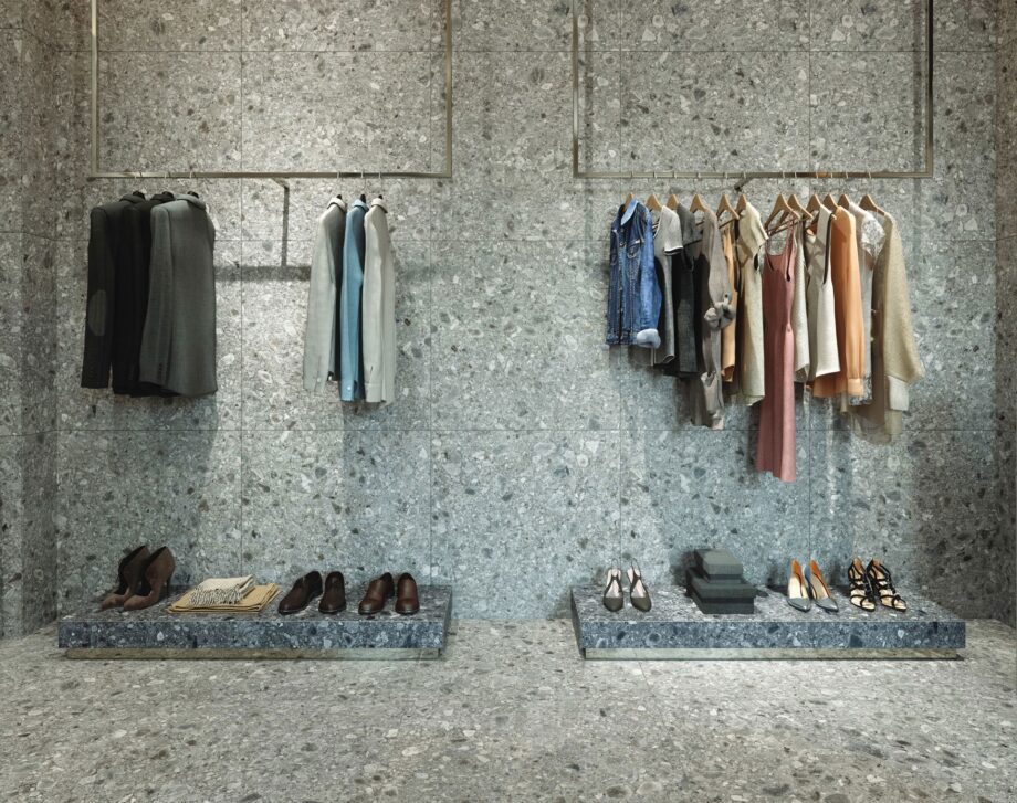 Матовая напольная плитка из керамогранита под терраццо Terrazzo Smoke, 60x60 см, 8,8 мм, дымчато-серый – 2