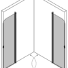 Полукруглый душевой уголок Hietakari Forma 386 – 3D-чертёж Полукруглый душевой уголок Hietakari Forma 386 – 3D-чертёж