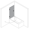 Распашная шторка для ванны Hietakari Vetro VB2 – 3D-чертёж