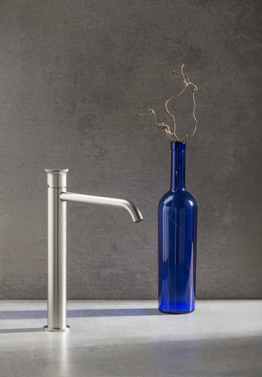 Высокий смеситель для раковины Emmevi Filobrass 85003BIG, click-clack, сатинированный никель Высокий смеситель для раковины Emmevi Filobrass 85003BIG, click-clack – 8
