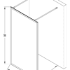 Душевая перегородка Walk-in Hietakari Bläk 712 New York – 2