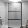 Душевая перегородка Walk-in Hietakari Bläk 713 Tokyo, белый профиль, матовое стекло сатин