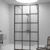 Душевая перегородка Walk-in Hietakari Bläk 714 Paris, чёрный профиль, серое тонированное стекло Душевая перегородка Walk-in Hietakari Bläk 714 Paris, чёрный профиль, серое тонированное стекло
