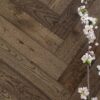 Паркет елочка дуб, Tarkett, Segno Oak Old Brown, брашированная, 4-х сторонняя фаска, масло воск, левый модуль – 4
