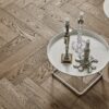 Паркет елочка дуб, Tarkett, Segno Oak Old Grey, брашированная, 4-х сторонняя фаска, масло воск, левый модуль – 2