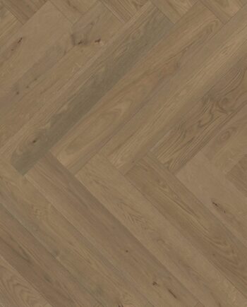 Паркет Дуб, ter Hürne, паркет елочкой, Oak terra brown, брашированная, V-образная фаскa, натуральное масло
