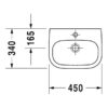 Умывальник Duravit D-Code 450мм – 2