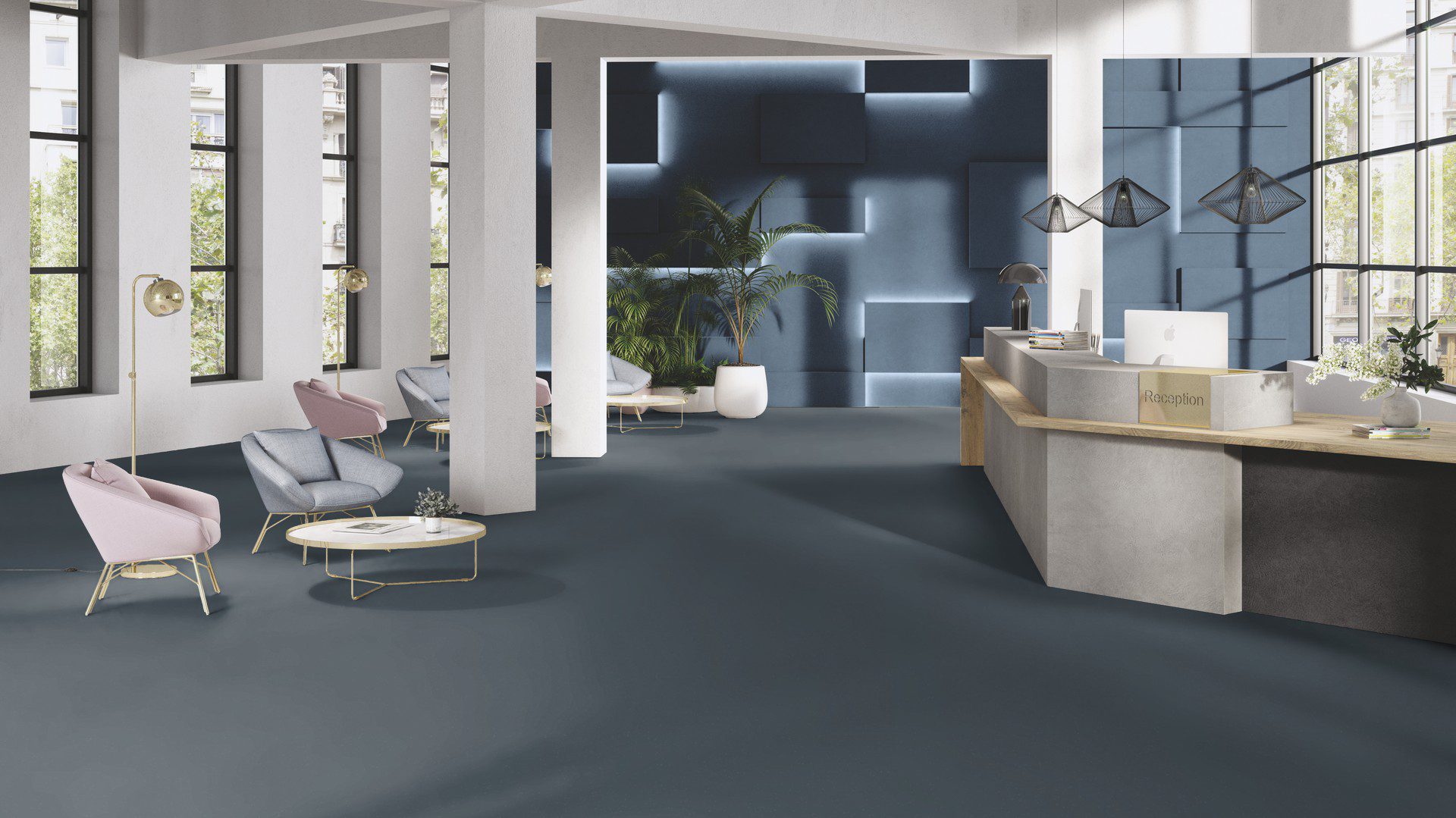 Линолеум Gerflor Lino Art Metallic 0070 Cool Grey – 3